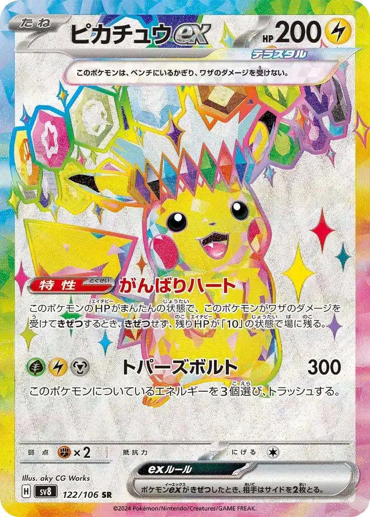 Pikachu ex 122/106 - Super Electric Breaker (sv8)