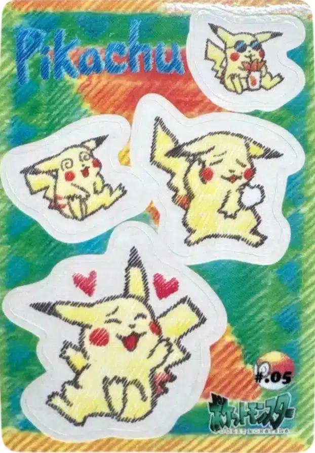 Pikachu #.05 - Bandai Sealdass Stitch Touch Pokémon 1998