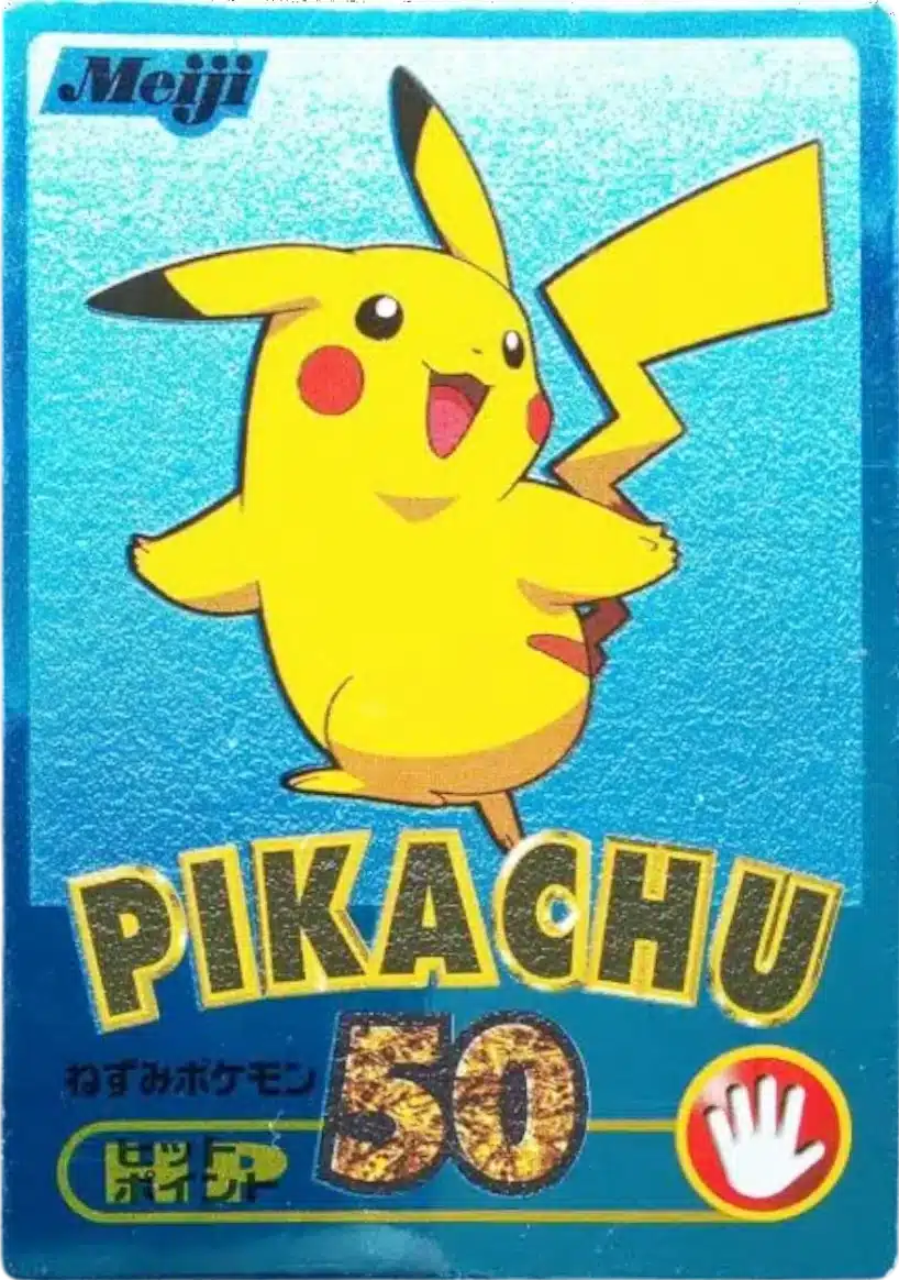 Pikachu - Meiji Get Card Blue Metallic 2000